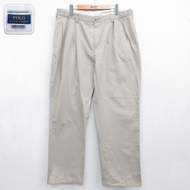 ラルフローレン パンツ ベージュ 実寸W37 | 古着