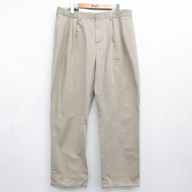 ラルフローレン 90s パンツ ワンポイントロゴ ベージュ 実寸W36 | 古着