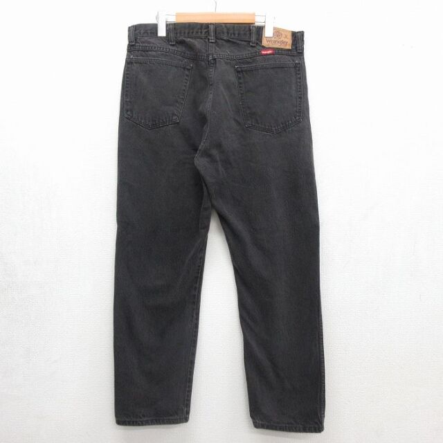 W35/古着 ラングラー ジーンズ メンズ 90年代 90s コットン USA製 ブラック デニム【spe】 26may18 古着通販 W35☆古着 ラングラー ジーンズ メンズ 90年代 90s コットン