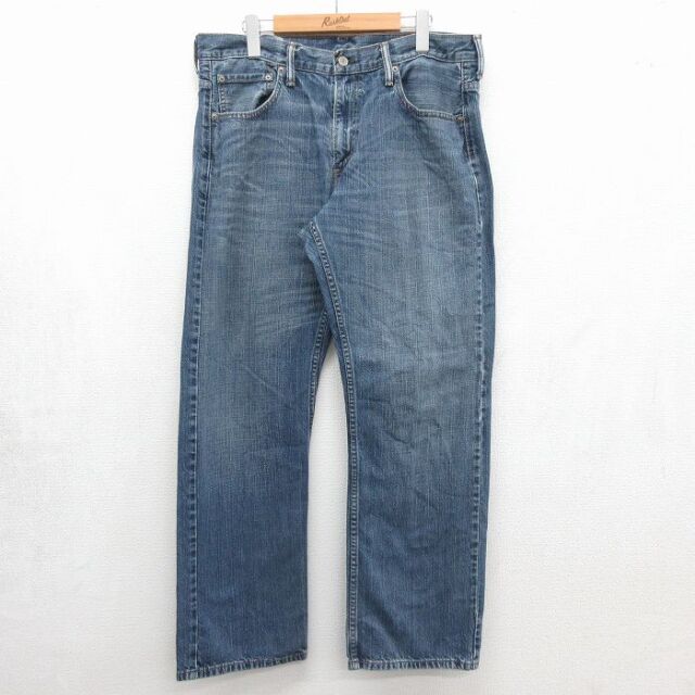 リーバイス569 ジーンズ ヒゲ ネイビー 実寸W34 | 古着