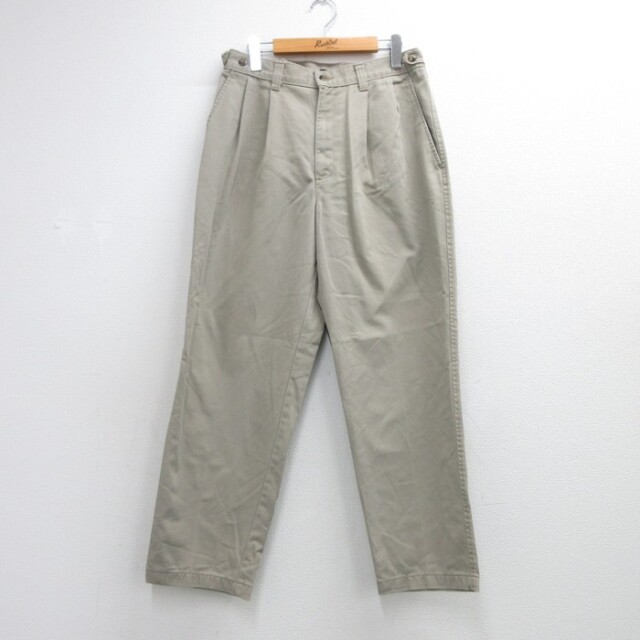 ドッカーズ 90年代 パンツ ツータック ベージュ 実寸W34 | 古着