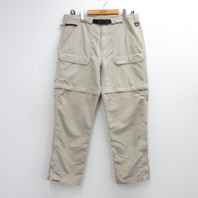 ノースフェイス 00年代 コンバーチブルカーゴパンツ バックルベルト ベージュ 実寸W38 | 古着