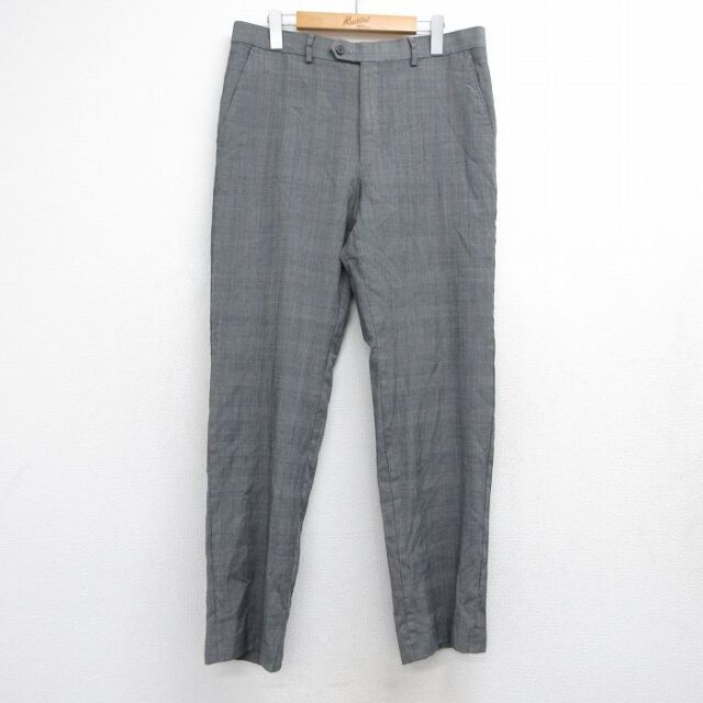 ラルフローレン パンツ グレーチェック 実寸W34 | 古着