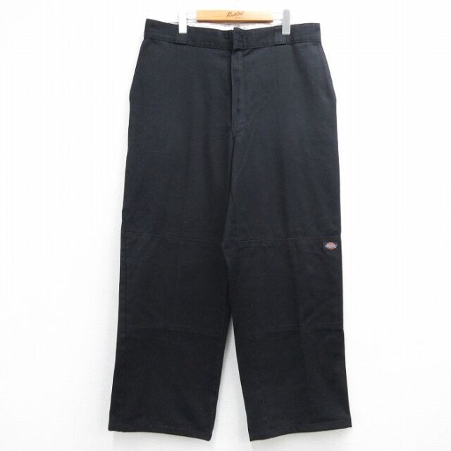 ディッキーズ ワークパンツ ダブルニー ブラック 実寸W36 | 古着
