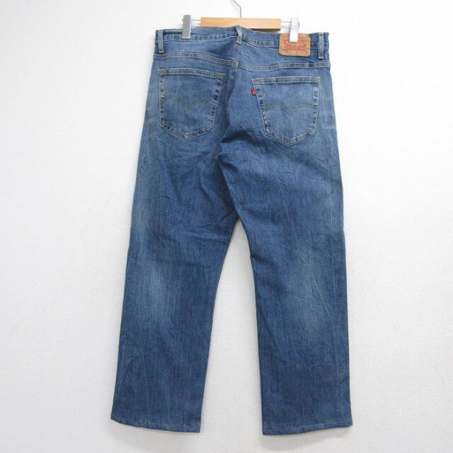 リーバイス569 Levis W34 ブルーデニム 青 古着 ヒゲ 20455 古着通販 W35☆古着 リーバイス Levis 569 ジーンズ メンズ ヒゲ