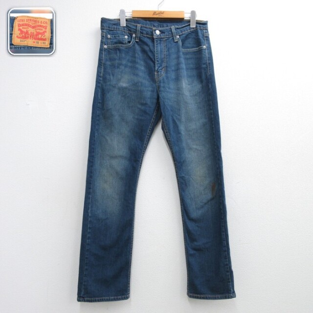 リーバイス513 パンツ ヒゲ ネイビー 実寸W32 | 古着