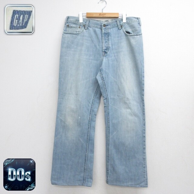 ギャップ 00s ブーツカットパンツ ヒゲ ネイビー 実寸W36 | 古着