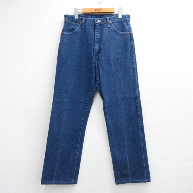 W31★古着 ラングラー Wrangler パンツ メンズ 90年代 90s ジーンズ 13MWZ コットン USA製 ネイビー デニム【spe】 26aug18