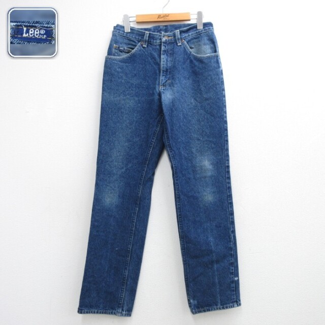 リー Lee パンツ メンズ ジーンズ ストレート ネイビー デニム 実寸W29 | 古着