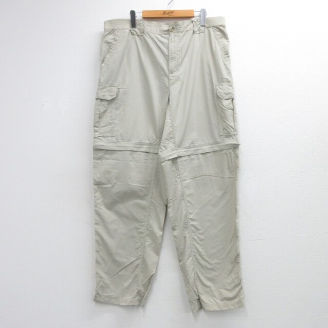 コロンビア パンツ デタッチャブルカーゴ ベージュ 実寸W40 | 古着