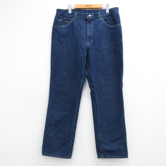 リー Lee パンツ メンズ ジーンズ ストレート コットン ネイビー デニム 実寸W38 | 古着