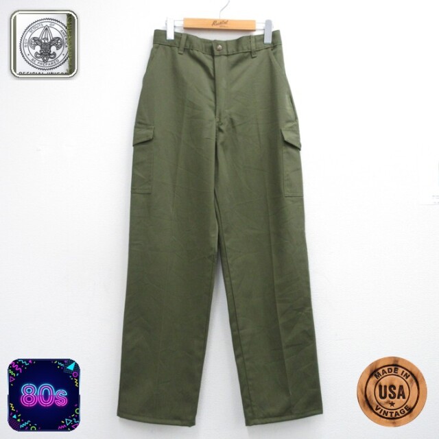 80s カーゴパンツ タロン ボーイスカウト カーキ 実寸W29 | 古着
