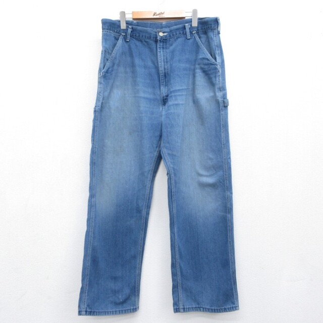 リー W37 90s カーペンターパンツ ヒゲ ネイビー 実寸W37 | 古着