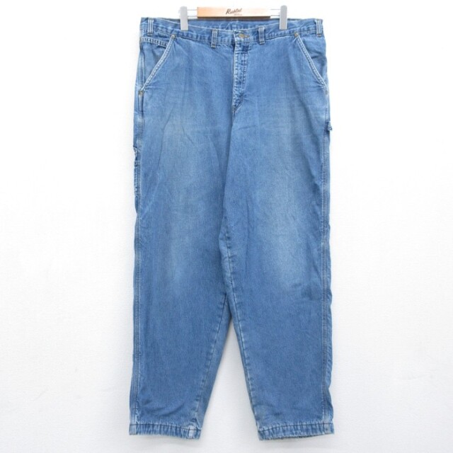 W39★古着 エルエルビーン メンズ 90年代 90s ペインター カーペンター コットン ネイビー デニム【spe】 26aug24
