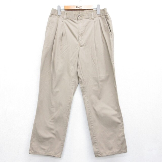 Puritan 00s パンツ ツータック ベージュ 実寸W36 | 古着