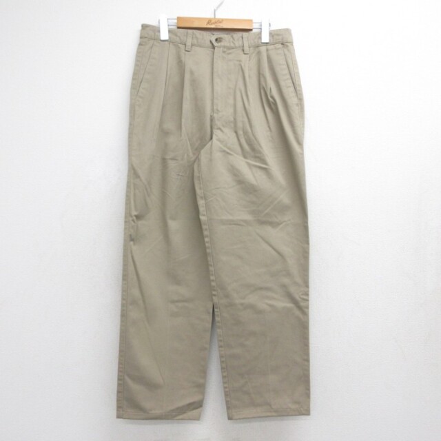 ドッカーズ 90s パンツ ツータック ベージュ W32 | 古着 26aug26