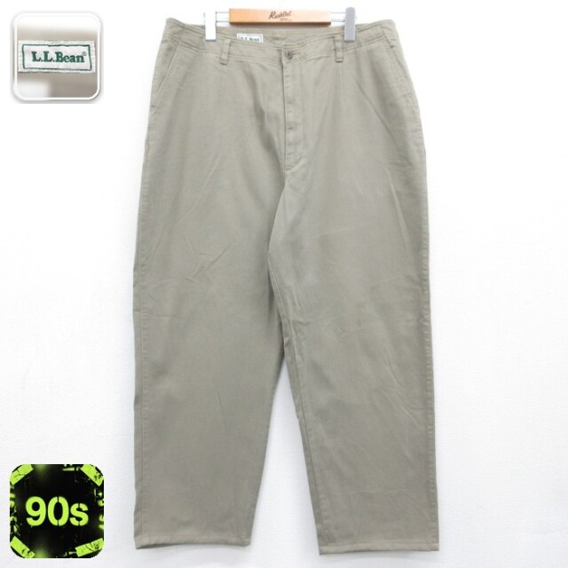 エルエルビーン 90s チノパンツ ベージュ 実寸W37 | 古着