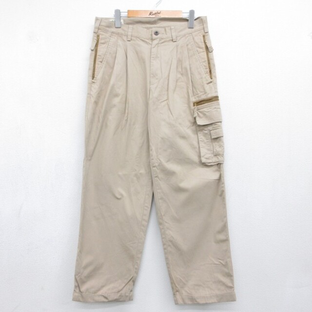 W32★古着 オービス ORVIS メンズ 00年代 00s カーゴ コットン ベージュ 26aug27
