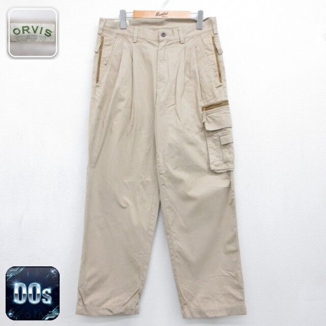 W32★古着 オービス ORVIS メンズ 00年代 00s カーゴ コットン ベージュ 26aug27