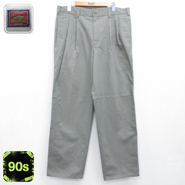 Duxbak 90s ツータックパンツ グレー 実寸W35 | 古着