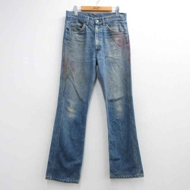 リーバイス 70s パンツ ビッグE フレア ネイビー 実寸W32 | 古着