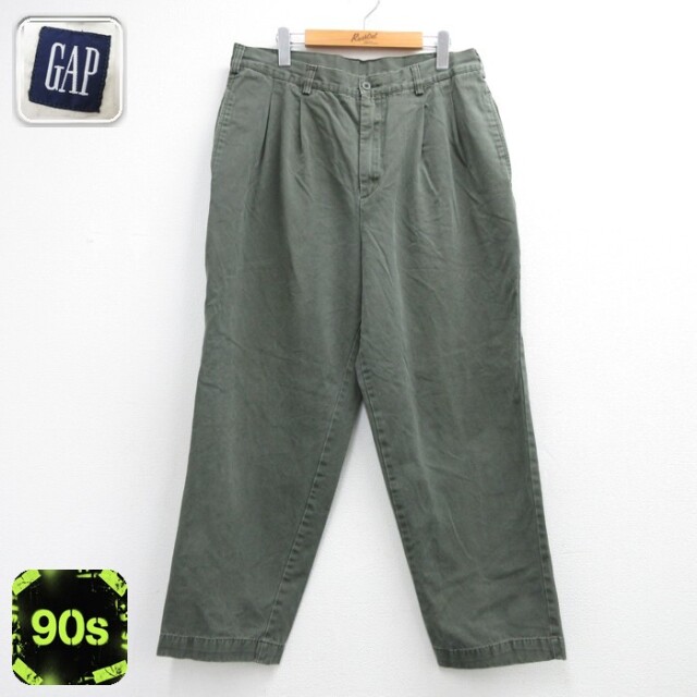 ギャップ 90s チノパンツ カーキ 実寸W36 | 古着
