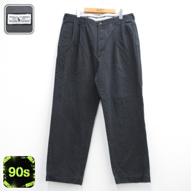 ラルフローレン 90s パンツ ブラック 実寸W37 | 古着