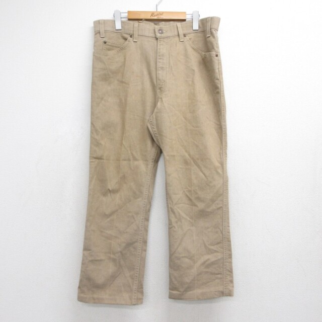 W34★古着 Levi's リーバイス パンツ メンズ 90年代 90s アクションパンツ USA製 ブラウン【spe】 26aug28