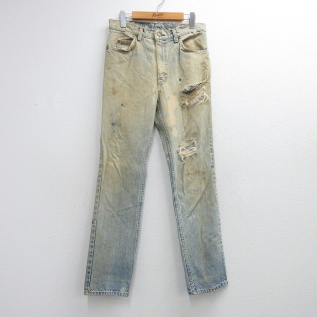 W31★古着 Levi's リーバイス 509 パンツ メンズ 90年代 90s コットン USA製 ネイビー【spe】 26aug28