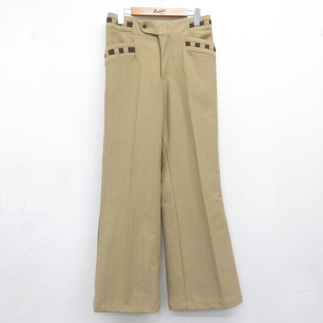 70s フレアパンツ タロン ブラウン メンズ実寸W30 | 古着