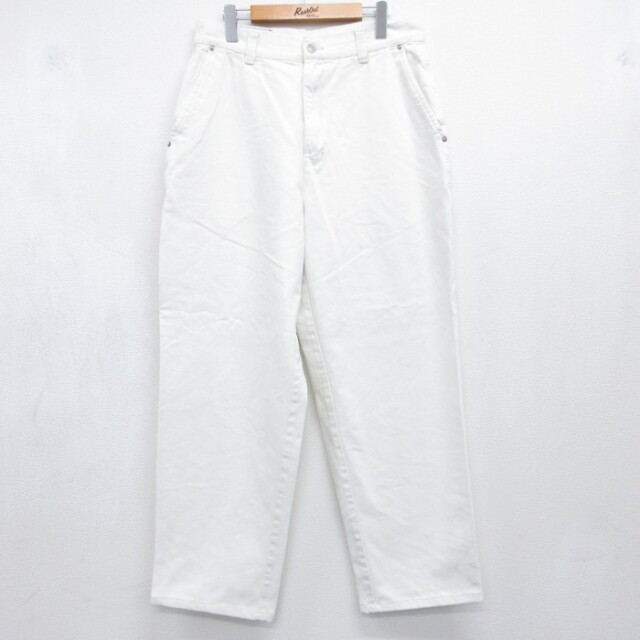 PERRY ELLIS パンツ メンズ 00s ペインター コットン ホワイト 実寸W32 | 古着