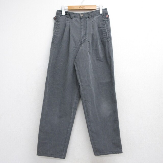 BUGLE BOY タックパンツ グレー 実寸W30 | 古着
