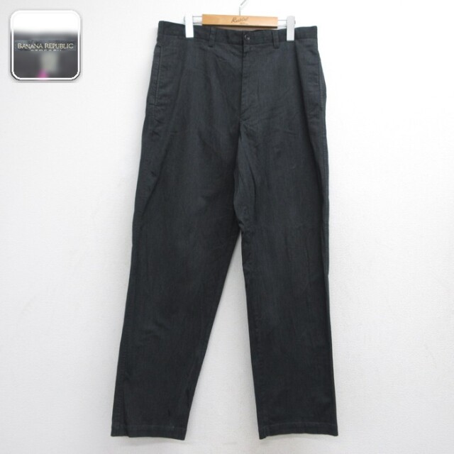 BANANA REPUBLIC パンツ メンズ ストレッチ ブラック 実寸W34 | 古着