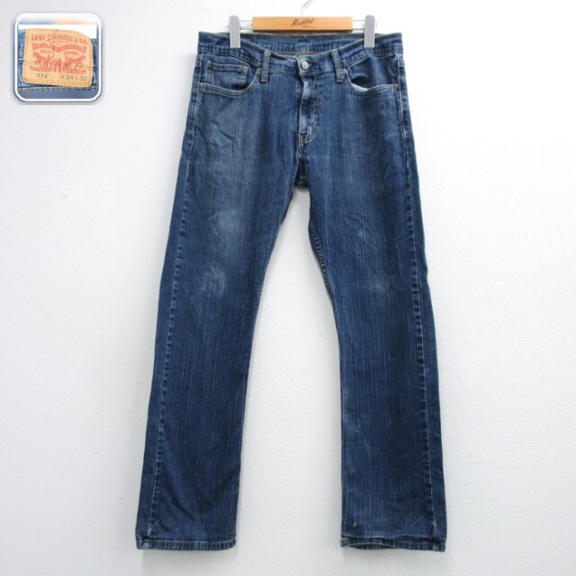 リーバイス514 ストレートジーンズ ネイビー 実寸W34 | 古着