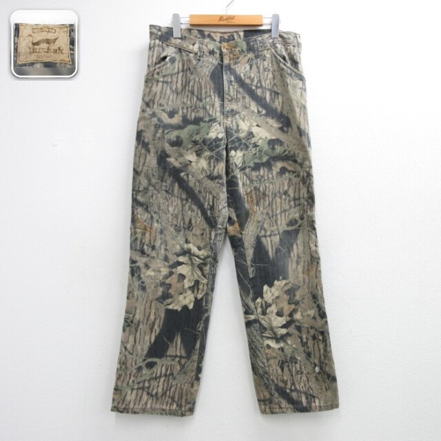 W34★古着 RealTree ダックスバック メンズ モッシーオーク リアルツリー ハンティング コットン ベージュ 迷彩 26sep07