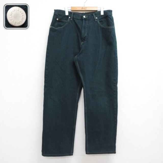 ラングラー Wrangler パンツ メンズ ジーンズ コットン グリーン デニム 実寸W34 | 古着