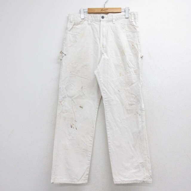 W34★古着 ディッキーズ Dickies パンツ メンズ 00年代 00s シャーウィンウィリアムズ ペインター コットン ホワイト【spe】 26sep08