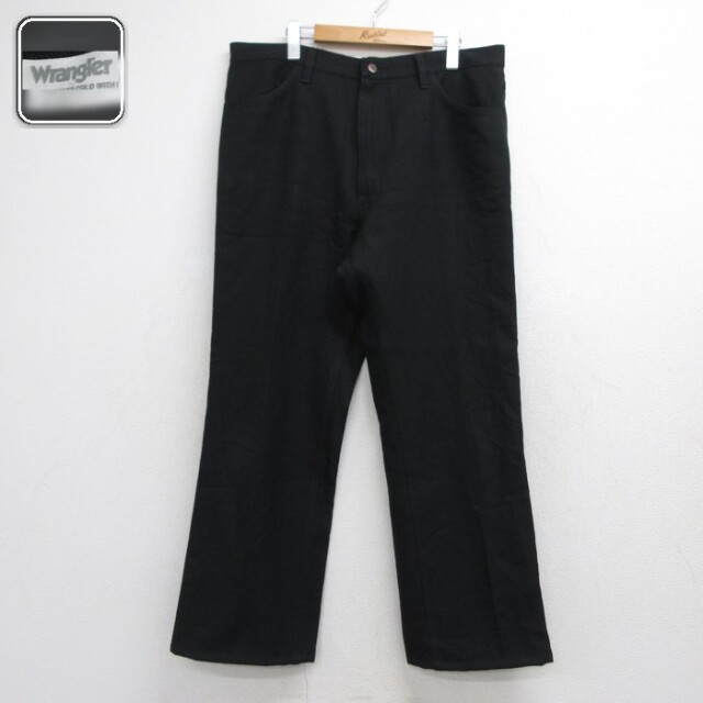ラングラー Wrangler パンツ メンズ ランチャー ブラック 実寸W38 | 古着