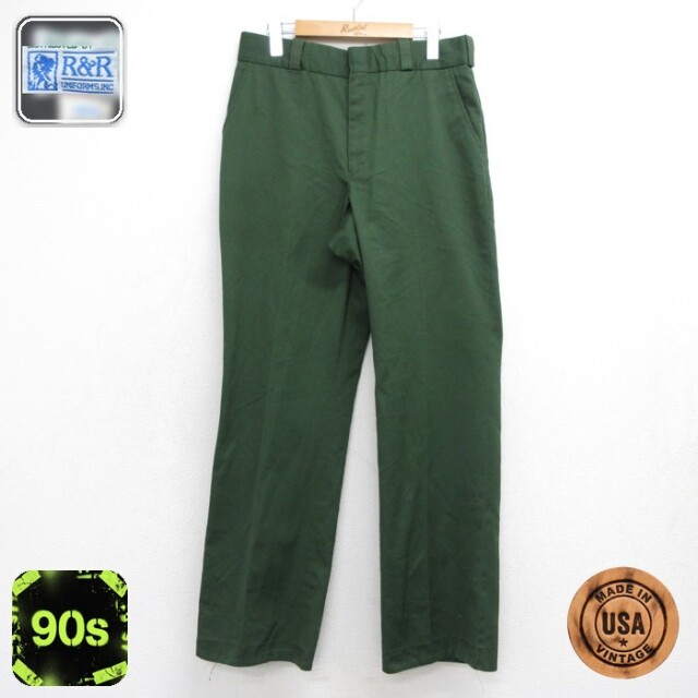 R&R UNIFORMS 90s パンツ ユニフォーム カーキ 実寸W31 | 古着