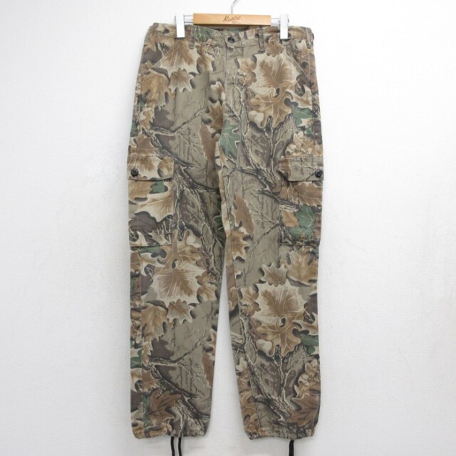リバティ 90s カーゴパンツ 迷彩 ベージュ 実寸W34 | 古着