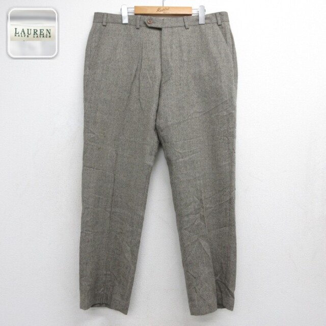 ラルフローレン パンツ ヘリンボーン ベージュ 実寸W37 | 古着