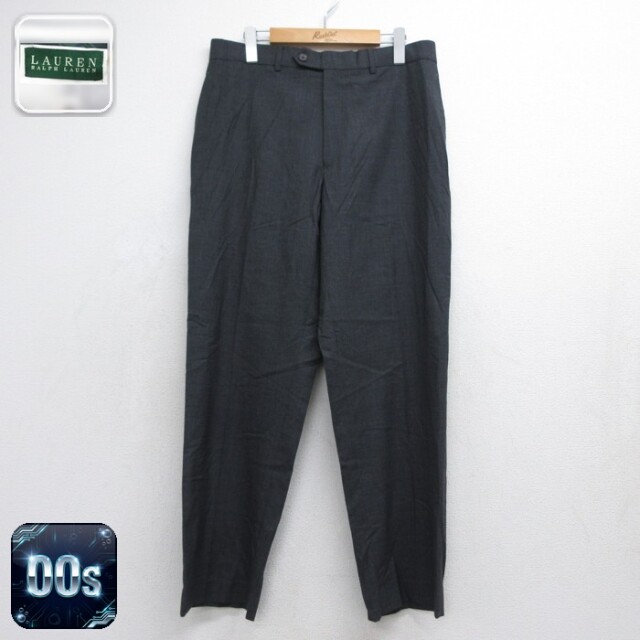 ラルフローレン スラックス グレー 実寸W33 | 古着