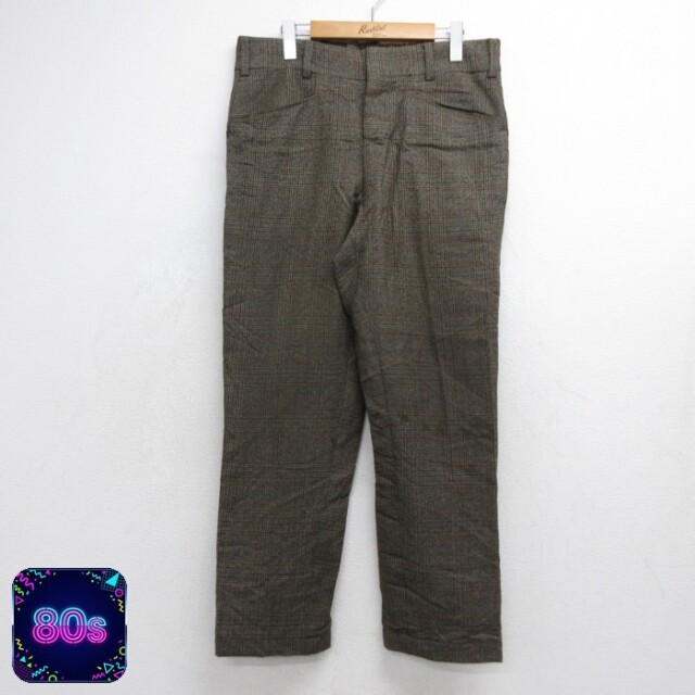 タロン 80s パンツ チェック ブラウン メンズW34相当 | 古着