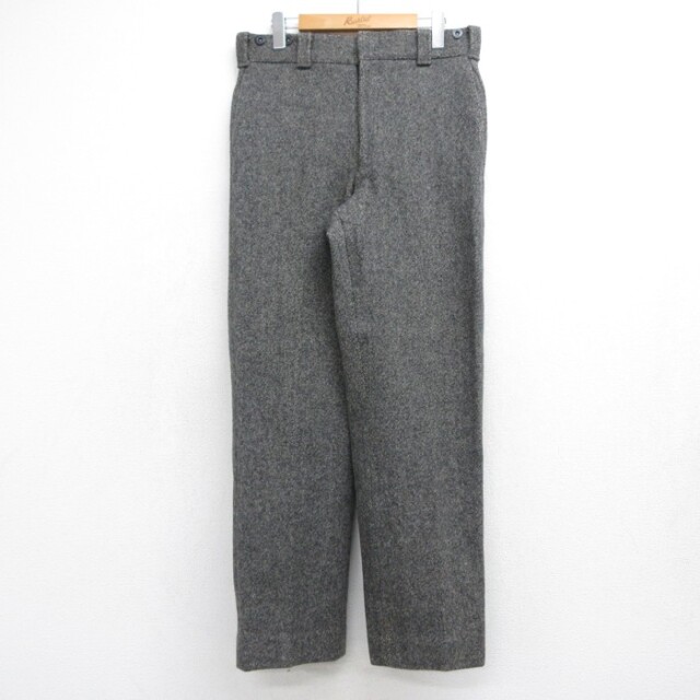 W32★古着 Eddie Bauer エディーバウアー パンツ メンズ 80年代 80s ダウン ウール フラップポケット USA製 グレー 霜降り【spe】 26sep25