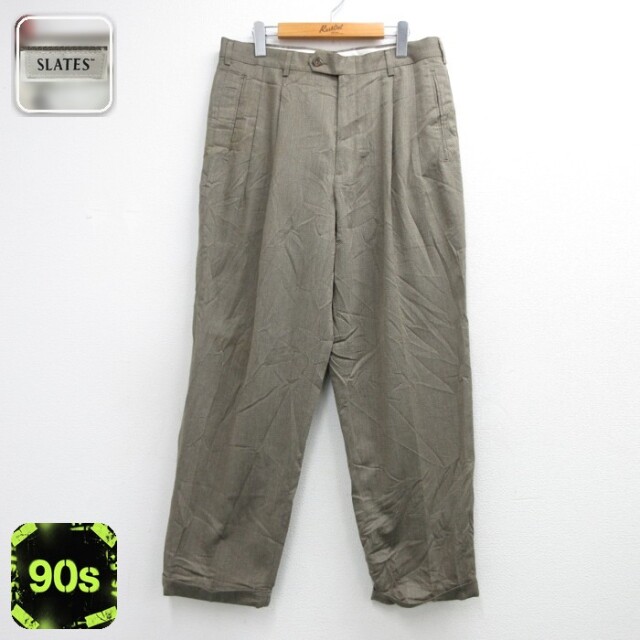 リーバイス 90s パンツ タック カーキ 実寸W34 | 古着