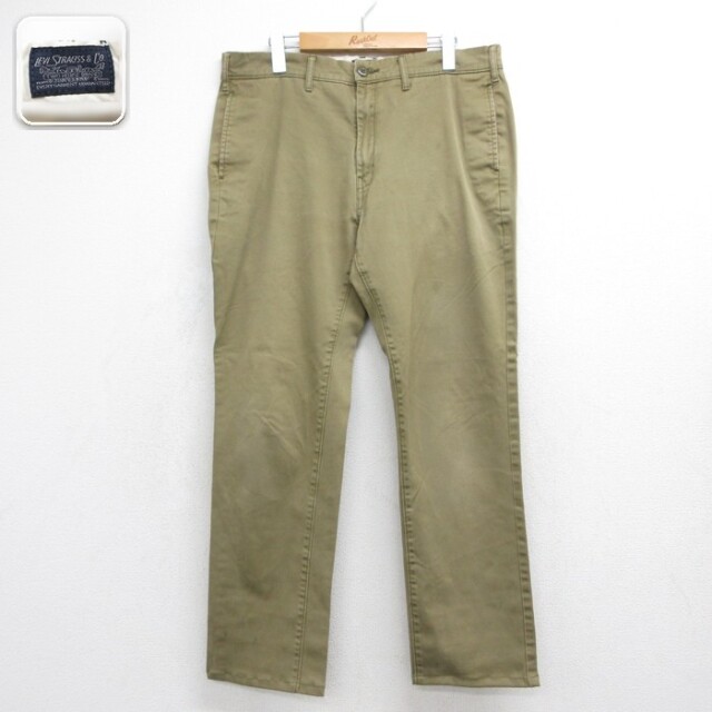 古着通販 W34☆古着 Levi's リーバイス パンツ メンズ チノ カーキ