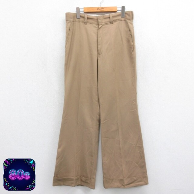 パンツ 80s フレア ベージュ メンズW32相当 | 古着