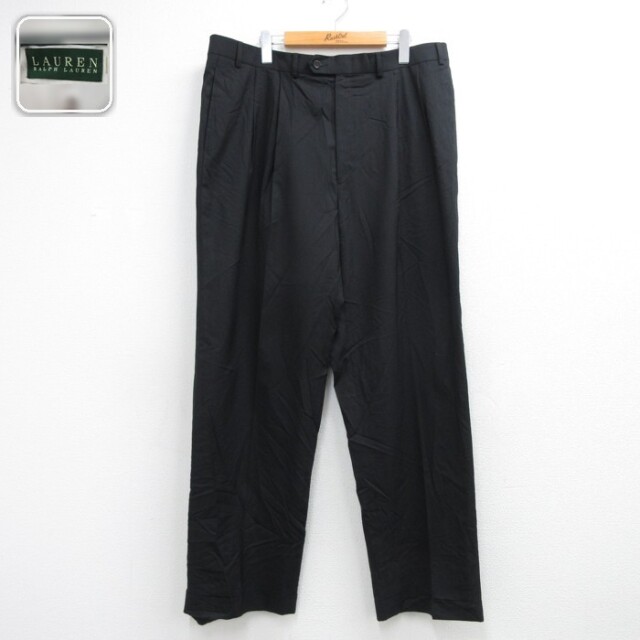 ラルフローレン スラックス ブラック 実寸W38 | 古着