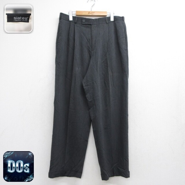 Slates 00s パンツ タック ブラウン 実寸W34 | 古着