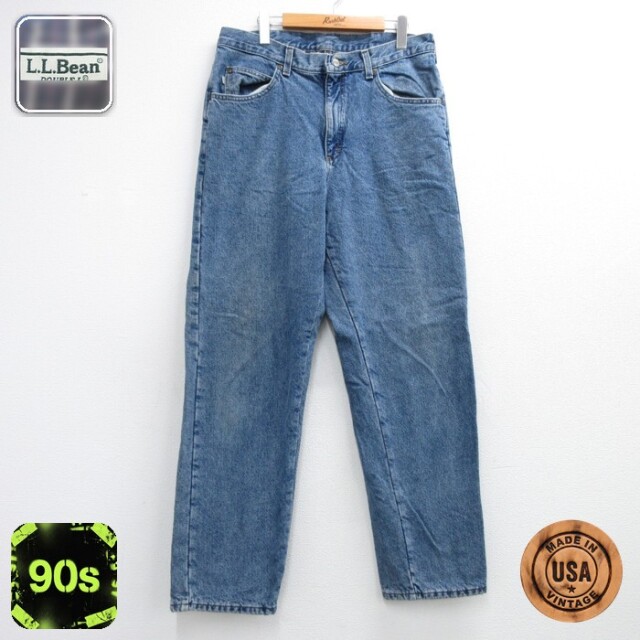 L.L.Bean 90s ジーンズ フランネル ネイビー 実寸W35 | 古着